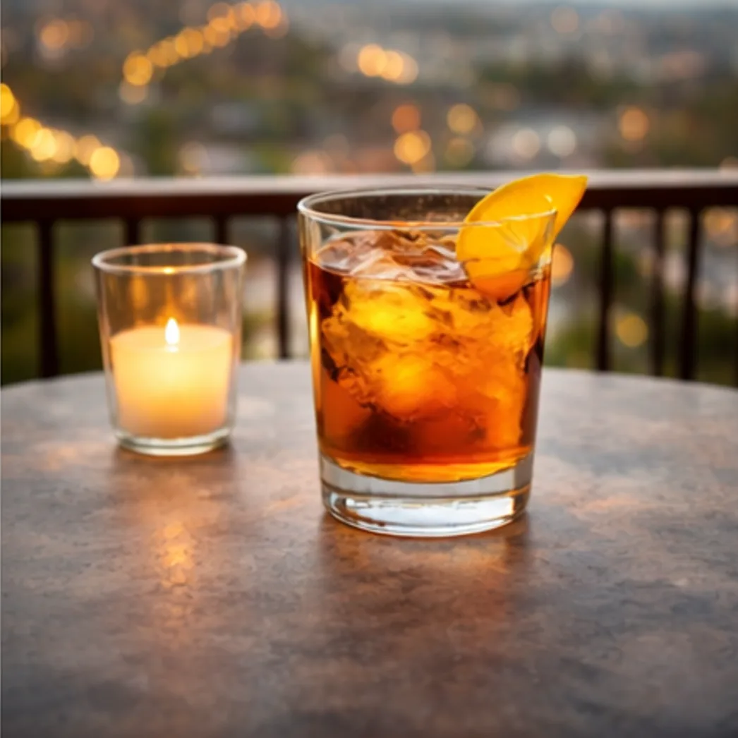 Craft cocktail on the candlelit terrace at La Terrazza in downtown Ocala